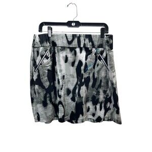 Jamie Sadock Skirt Women's Size 18 Black Gray Animal Print